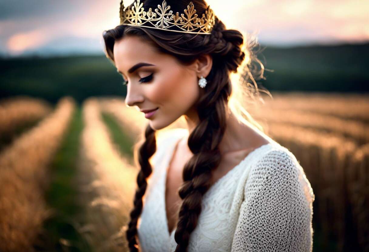 La tresse couronne avec serre-tête, entre élégance et simplicité