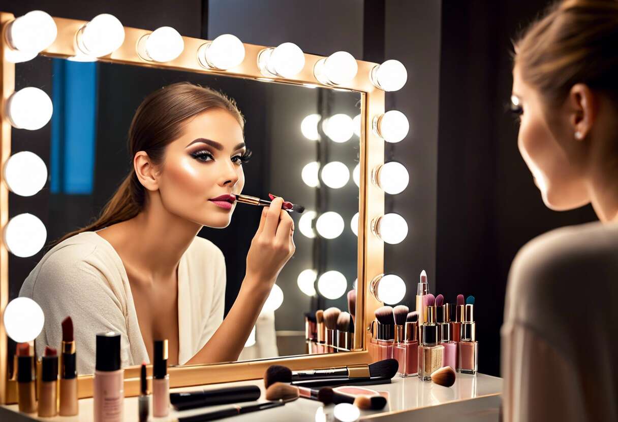 Miroirs grossissants : secrets d'un maquillage impeccable